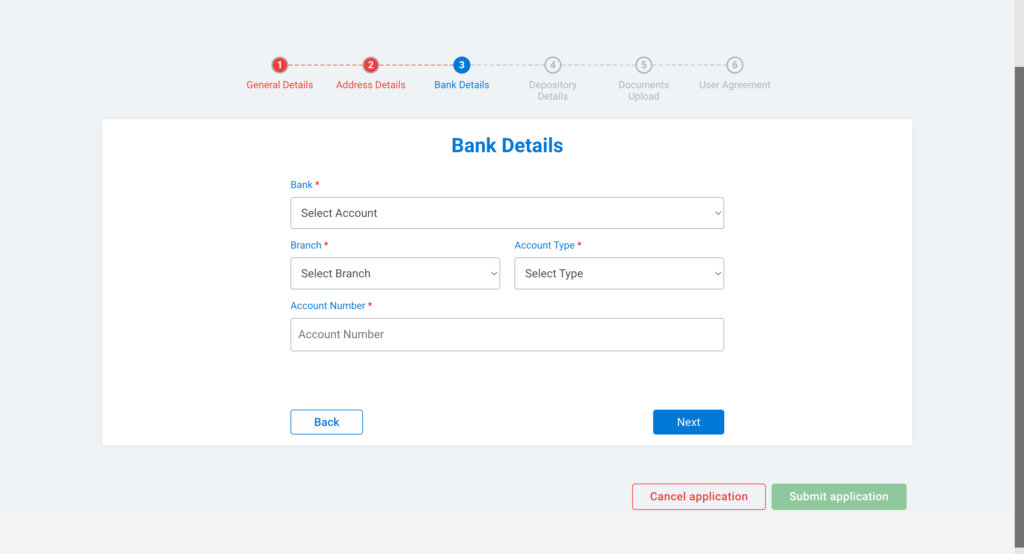 JNBL TMS Online process Bank Detail