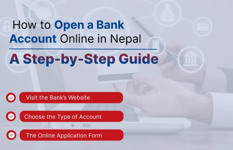 Infographic on how to open a bank account online in Nepal